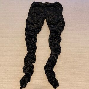 Forever 21 Black Velvet Leggings